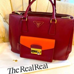 Authentic Prada Leather Saffiano Lux Galleria Tote